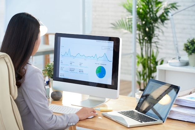 Panel de datos de posicionamiento SEO